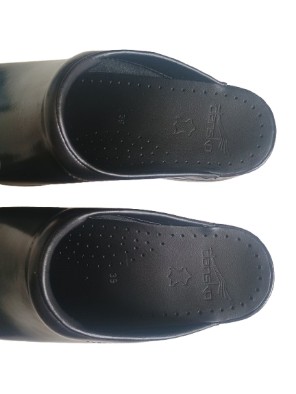 Dansko New Sonja Black Leather Closed Toe Slip On Mule Clogs Size: 39 - Picture 4 of 10